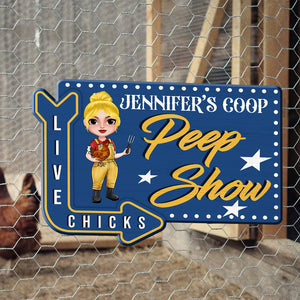 Live Chicks-Peep Show Personalized Poultry Farming Layer Wood Art - Wood Sign - GoDuckee