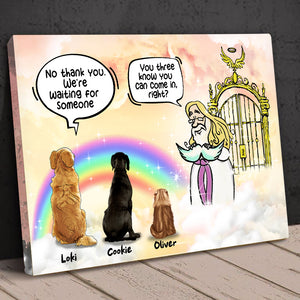 You Can Come In - We're Waiting for Someone, Personalized Canvas Print, Beloved Friends In Heaven - Poster & Canvas - GoDuckee