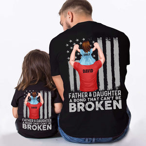 Father A Bond That Can Never Be Broken, Personalized Shirt, Kid And Dad Moment Shirt, Father's Day Gift, Birthday Gift For Dad - Shirts - GoDuckee