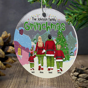 Personalized Grinchmas Family Ornament, Christmas Gift For Family - Ornament - GoDuckee