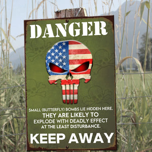 Danger Keep Away - Military Metal Sign - Metal Wall Art - GoDuckee