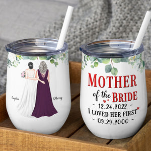 Mother Of The Bride Personalized Tumbler Cup- Gift For Mother's Day - Wine Tumbler - GoDuckee