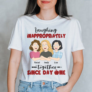 Laughing Inappropriately Together - Personalized Shirts - Gift For Besties - Shirts - GoDuckee