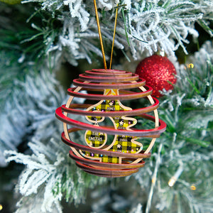 Personalized Christmas Family 3D Dual Spiral Ornament, Christmas Tree Decor - Ornament - GoDuckee