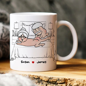 Nothing Butt Love For You Baby, Horny Sadistic Old Couple White Mug - Coffee Mug - GoDuckee