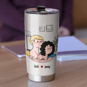 Roses Are Red The Morning Is Foggy Personalized Couple Pillow, Blanket, White Mug, Tumbler, Gift For Couple - Pillow - GoDuckee