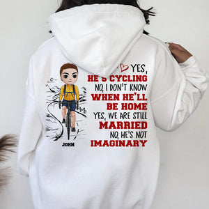 Yes, He's Cycling - Personalized Shirts - Cycling Front View - Shirts - GoDuckee