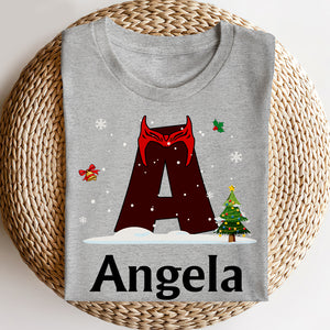 Personalized Christmas Family Shirt - Custom Letter - Shirts - GoDuckee