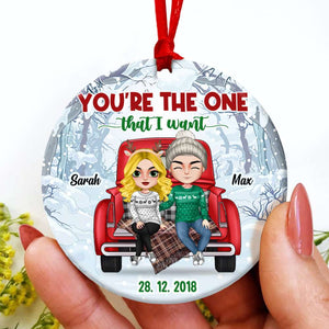 You're The One That I Want, Personalized Ornament Gift Couple - Ornament - GoDuckee