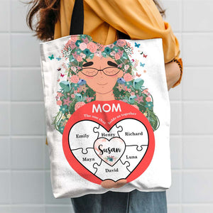 Personalized Mother's Day Tote Bag - The One That Holds Us Together - Tote Bag - GoDuckee
