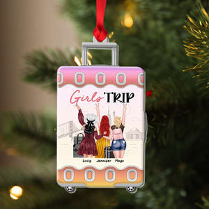 Besties Traveling, Personalized Shape Ornament Gift For Best Friend - Ornament - GoDuckee