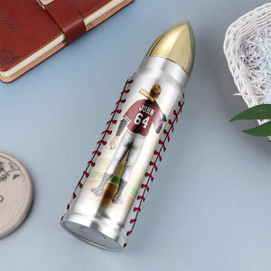 Baseball Player Bullet Tumbler - Baseball Is My Favourite Season - Water Bottles - GoDuckee
