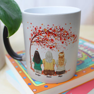 Mother & Daughters Forever Linked Together - Personalized Magic Mug - Magic Mug - GoDuckee