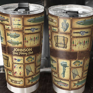 Personalized Fishing Tumbler Cup - Colorful Fish and Fishing Lures - Tumbler Cup - GoDuckee