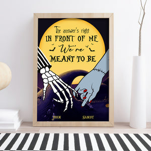 Personalized Halloween Couple Poster & Canvas, We're Meant To Be, Gift For Couples - Poster & Canvas - GoDuckee