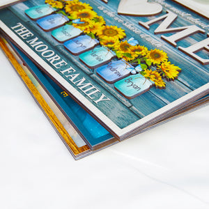 What We Love Most About Our Home Is Who We Share It With Personalized Family Layered Wood Sign Stand - Wood Sign - GoDuckee