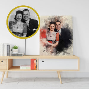 Custom Human Image Wall Art, Love Family, Family Painting 03 - Poster & Canvas - GoDuckee