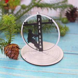 Lineman On The Pole SORMHC Personalized 3D Ornament - Ornament - GoDuckee