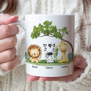 Life Is Better With Grandkids, Gift For Grandkids, Personalized Mug, Animal Mug, Anniversary Gift - Coffee Mug - GoDuckee