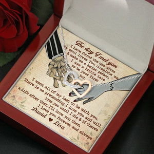 Couple I Have Found The One - Personalized Interlocking Hearts Necklace - Jewelry - GoDuckee