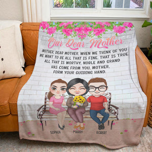 Anniversary Mother's Day, Mother & Children Personalized Blanket - Blanket - GoDuckee