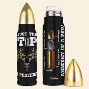 Just The Top I Promise Personalized Hunting Bullet Tumbler Gift For Hunting Lovers - Water Bottles - GoDuckee