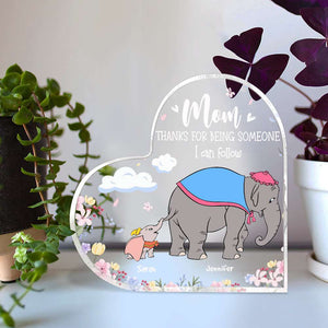 Mother's Day Personalized Heart Shaped Acrylic Plaque 07NAHN220323 - Decorative Plaques - GoDuckee
