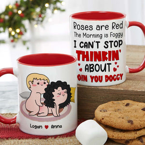 Roses Are Red, Personalized Mug, Gift For Naughty Couple - Coffee Mug - GoDuckee