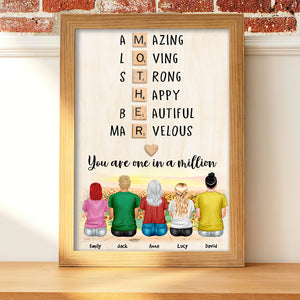 Personalized Mother's Day Wall Art - You Are One In A Million - Poster & Canvas - GoDuckee