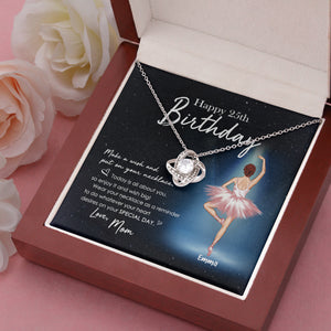 Ballet Happy Birthday - Personalized Message Card Jewelry Necklace - Jewelry - GoDuckee