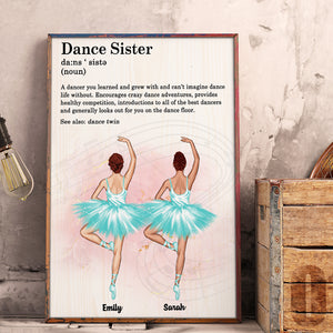 Personalized Ballerina Bestie Canvas Prints - Gift for Besties - Ballet Dance Sisters Definition - Poster & Canvas - GoDuckee
