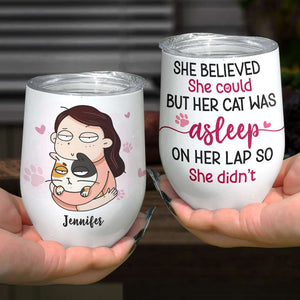 She Believed She Could, Gift For Cat Lover, Personalized Mug, Cat Mom Mug, Anniversary Gift - Coffee Mug - GoDuckee