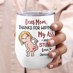 Thanks For Wiping, Dear Mom Mug, Personalized Coffee Mug, Funny Gift For Mother's Day - Coffee Mug - GoDuckee