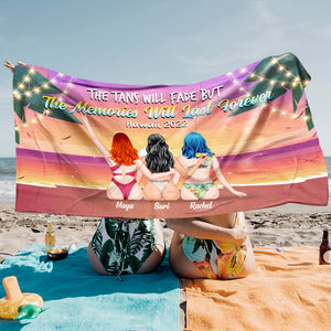 The Tans Will Fade But The Memories Will Last Forever - Personalized Beach Towel - Beach Towel - GoDuckee