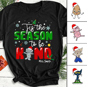 Tis The Season To Be Kind - Custom Shirts - Gifts for Teachers - Cute Elephant - Shirts - GoDuckee