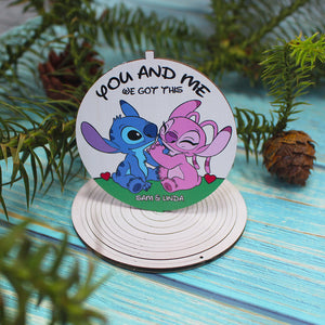 Personalized Couple Dog Cartoon Character Spiral Ornament, SORMHC, Personalized 3D Dual Spiral Ornament - Ornament - GoDuckee