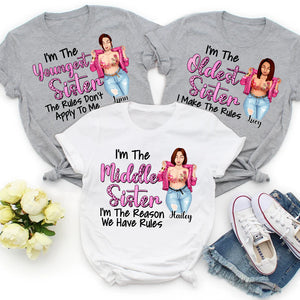 Personalized Sisters Matching Shirt, I'm The Reason We Have Rules, Funny Sister Gift - Shirts - GoDuckee