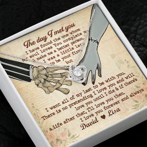 Couple I Have Found The One - Personalized Love Knot Necklace - Jewelry - GoDuckee