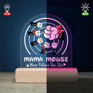 Mother's Day Personalized Led Light Wooden Base 01NAHN240323 - Led Night Light - GoDuckee