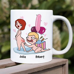 Roses Are Red, Lilies Are Whitty, Gift For Couple, Personalized Mug, Naughty Couple Mug, Anniversary Gift - Coffee Mug - GoDuckee