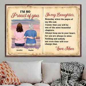 I'm So Proud Of You, Personalized Canvas Print, Sitting With Mom Canvas Print, Mother's Day Gift, Birthday Gift For Mom - Poster & Canvas - GoDuckee