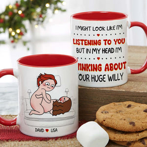 Naughty Couple Make Love, Personalized Couple Mug Gift For Couple - Coffee Mug - GoDuckee