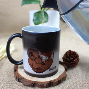 Dad Thank You For Teaching Me How To Be A Man, Personalized Magic Mug, Funny Father's Day Gifts FFG2705 - Magic Mug - GoDuckee