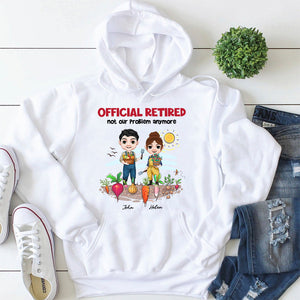Official Retired, Personalized Shirt, Gift For Gardening Couple - Shirts - GoDuckee
