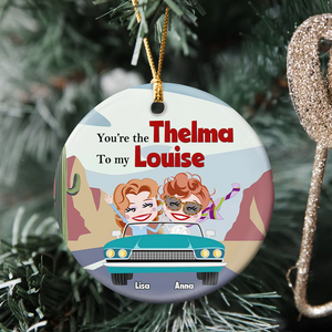 Old Friend Funny Journey Personalized Ceramic Circle Ornament - Ornament - GoDuckee