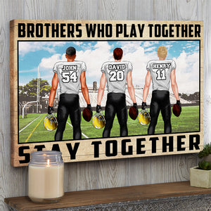 Personalized American Football Brothers Poster - Brothers Who Play Together - Poster & Canvas - GoDuckee