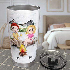 Camping Without Alcohol, Gift For Friends, Personalized Tumbler, Camping Friends Tumbler - Tumbler Cup - GoDuckee