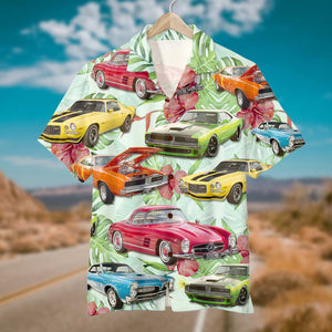 Classic Car Personalized Hawaiian Shirt With Upload Images - Hawaiian Shirts - GoDuckee