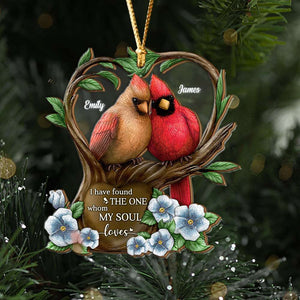I Have Found The One Whom My Soul Love, Cardinalis Couple Mix Ornament Christmas Gift - Ornament - GoDuckee