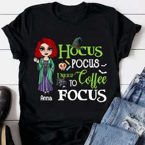 I Need Coffee To Focus Personalized Halloween Teacher Shirt Gift For Teacher - Shirts - GoDuckee